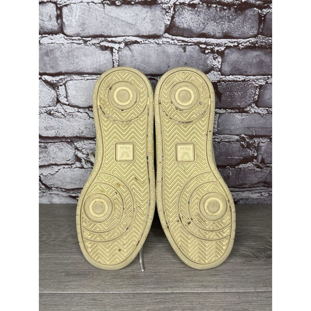 L27 Veja V-12 White Leather Beige Low Top Lace Up Sneakers Women’s Sz 9M US/40EU - Picture 14 of 16